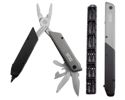 Купите мультитул SOG Baton Q4 ID1031 (пассатижи, открывашки, напильник, клинок, бит-драйвер) в Москве в нашем интернет-магазине