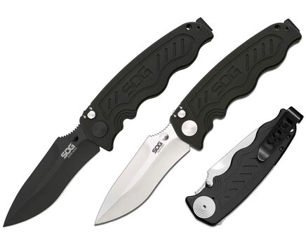 Купите полуавтоматический складной нож SOG Zoom Mini Satin и Black TiNi (ZM1001 - ZM1002) в Москве в нашем интернет-магазине