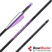 Карбоновая стрела для лука Bowmaster Blackout 340, оперение 3 дюйма Shield