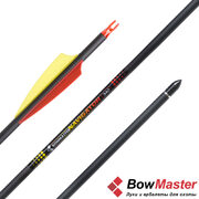 Карбоновая стрела для лука Bowmaster Navigator 340, оперение 3 дюйма Shield