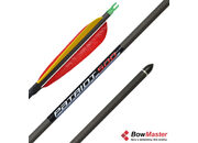 Карбоновая стрела для лука Bowmaster Patriot 500 с натуральным оперением 5 дюймов