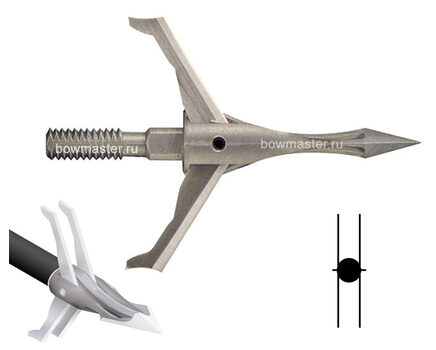 Купите охотничий наконечник CarbonExpress F-15 Expandable Dual Blade раскрывающийся (100 гран, 5 лезвий) в интернет-магазине