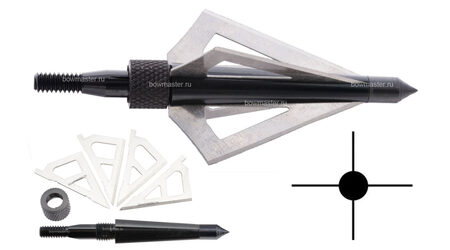 купите Наконечники охотничьи Man-kung MK-4BAL фиксированные, 100 гран, 4 лезвия (3 шт.) в Москве