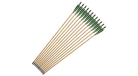 купите Стрела для лука деревянная 8 мм с натуральным оперением 4 дюйма в Москве