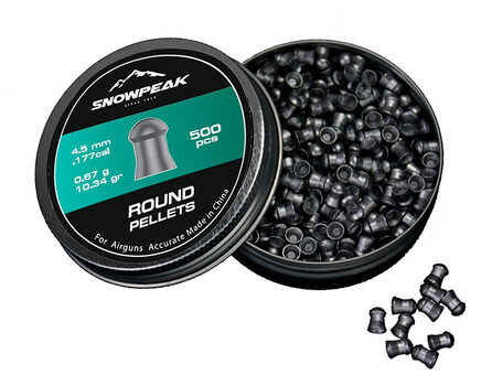 Купите cвинцовые пульки для пневматики SnowPeak Round Heavy калибр 4.5 мм в Москве в нашем магазине